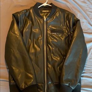 Black leather jacket